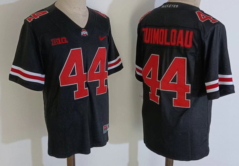 Men Ohio State Buckeyes #44 Tuimoloau Black Nike 2025 NCAA Jersey